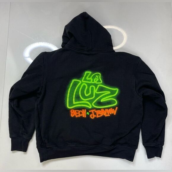 J Balvin X SECH La Luz Pullover Hoodie Women Small Black Music Merch Rare - Picture 3 of 7